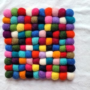 Wool Felt Ball Trivet
